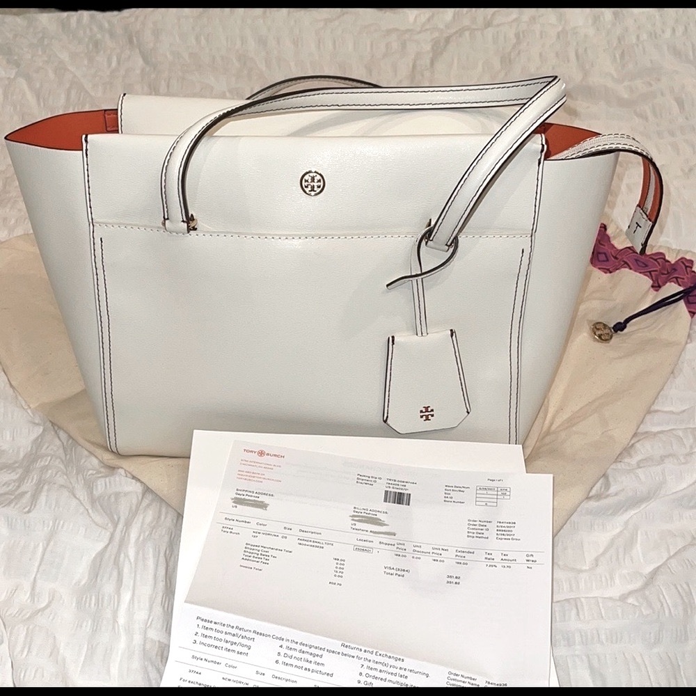 Tory Burch New Ivory Parker Small Tote (Brand New)